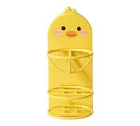 ZYLARUM Duck Makeup Sponge Holder Wall Mount | Cute Cartoon Duck Design for Sponges/Puffs/Brushes | No - Drill Adhesive for Easy Install | Plastic Storage Rack for Vanity