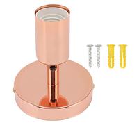 ZYLARUM E27 E26 Wall Lamp Socket | 180 Degree Adjustable Iron Base for Bedroom/Living Room/Vanity | Easy Install Modern Wall Illumination Holder (Oro rosa)