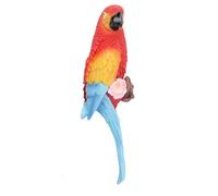 ZYLARUM Escultura de Loro Multifuncional, Realista, de Resina, Resistente a la Intemperie, para decoración de jardín. (Left Red Macaw Parrot)