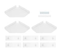 ZYLARUM Estantes de Esquina de acrílico montados en la Pared, Paquete de 3 |Estantes flotantes Transparentes para baño/salón/Dormitorio |Capacidad para 10 Libras Cada uno, Organizador de