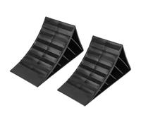 ZYLARUM Heavy Duty Wheel Chocks 2Pcs | Slip - Proof Ribbed Back for Concrete/Gravel/Ramps | Enhanced Parking Wedge for RV Trailer & Campervan | Weather - Ready with Handle