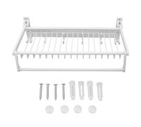 ZYLARUM Oxidation - Proof Space Aluminum Towel Rack | No Drilling Wall Mounted Towel Holder for Bathroom/Kitchen/Dorm | 49 x 22cm Shelf with Screws & Accessories