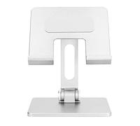 ZYLARUM Soporte Ajustable para teléfono |Soporte ergonómico de aleación de Aluminio para Tableta para Oficina, hogar y Dormitorio |Silicona con Agarre Seguro y Orificio de Carga (Silver)