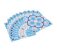 ZYLARUM Water - Protective Tile Stickers 10pcs | Adhesive Wall Decals for Bathroom & Kitchen | Slip - Deterrent PVC Floor Stickers | Easy - to - Maintain Peel & Stick Backsplash