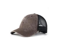 Zylioo Gorras de béisbol de gran tamaño XXL de malla Snapback Gorra de béisbol grande ajustable plana Bill Dad sombrero de algodón alta corona de 58 a 62 cm