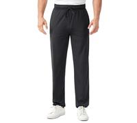 Zylioo Pantalones de chándal largos para hombre, de verano, pantalones de deporte, extra largos, Negro , M extra alto