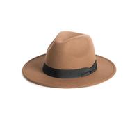 Zylioo Pequeño sombrero de fieltro para hombre y mujer XS-S, sombrero trilby fedora con ala ancha, sombrero panamá vintage de invierno con hebilla de cinturón
