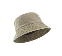 Zylioo Sombrero de pescador XL XXL para cabezas grandes, sombrero de sol de algodón lavado, Forro caqui, X-Large