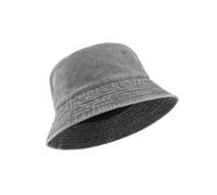 Zylioo Sombrero de pescador XXL para cabezas grandes, 100% algodón lavado con correa para la barbilla, sombrero de playa de viaje plegable de gran tamaño, Forro gris, X-Large