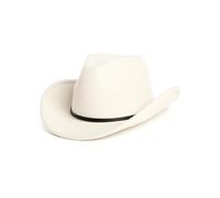 Zylioo Sombreros de vaquero de fieltro de talla grande, 2XL/XL/L/M/S/XS, sombrero de vaquera de ala ancha para hombre y mujer, Correa beige, X-Large/XX-Large