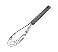 Zyliss Batidor Varillas de Cocina Silicona Plano Maunual Grande Paja de Trigo/Acero Inoxidable, Batidor Profesional, Utensilio de Cocina, batidor Manual para Huevos, Beluga, 30 cm x 6,5 cm