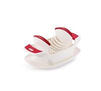 Zyliss E46420 Rebanador de Tomate, Plástico/Acero Inoxidable, Blanco/Rojo, Cortador de Tomates y Frutas, Apto Para Lavavajillas, 5 Años de Garantía