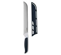 Zyliss E920208 Comfort Cuchillo de Pan, 20,5cm, Acero Inoxidable Japonés, Mango Gris Oscuro/Blanco, Cuchillo de Cocina para Rebanar Pan, Apto Para Lavavajillas