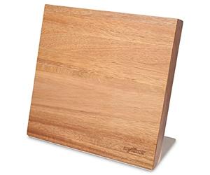 Zyliss E920281 Comfort Pro Bloque Magnético Para Cuchillos, 22cm x 22cm, Madera Acacia/Acero Inoxidable, Natural, Porta Cuchillos de Cocina Profesional, Lavar a Mano Únicamente