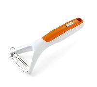 Zyliss E950019 Pelador de Juliana, Plástico/Acero inoxidable, Blanco/Naranja, Cortador de Verduras en Juliana con Hoja Dentada, Apto Para Lavavajillas