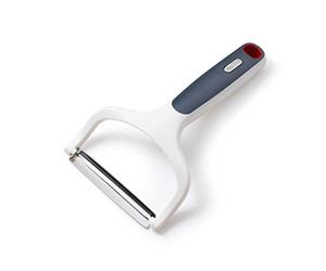 Zyliss E950035 Smooth Glide Pelador Ancho, Plástico/Acero inoxidable, Blanco/Gris, Herramienta Grande Para Pelar Verduras con Hoja Lisa, Apto Para Lavavajillas
