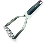 Zyliss E980096 Machacador de Patatas, Plástico/Acero inoxidable, Gris/Blanco, Diseñado para Triturar Patatas y Verduras, Apto Para Lavavajillas