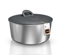 Zyliss Easy Spin Centrifugadora de Lechuga de Acero Inoxidable Grande 6L, Cordón Retráctil, Escurridor Lechuga, Sin BPA, Base antideslizante, Botón de parada, Apta para lavavajillas