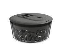 Zyliss Easy Spin Clásico Centrifugadora Lechuga Pequeña 3,5 L, Tecnología AquaVent™, Cuerda y Botón de Parada, Salida de Drenaje, Antideslizante, Sin BPA, Escurridor de Lechuga, Ensalada, Gris