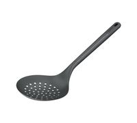 Zyliss Espumadera Redonda, Paja de Trigo Duradera/Nailon, Cuchara de Cocina con Orificios para desnatar/escurrir, Nylon Antiadherente Resistente al Calor, Gris, 33,5 cm x 12 cm, Apto para lavavajillas
