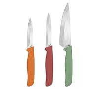 Zyliss Juego de Cuchillos de Cocina Clásico 3 Piezas, Cuchillos Peladores y Cuchillo Multiusos, Cortar y Pelar Frutas y Verduras, Acero Inoxidable, Hoja Afilada, Mango Ergonómico, Protectores de Hojas