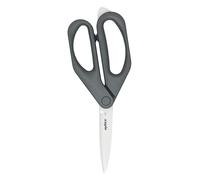 Zyliss Tijeras de Hogar 23 cm, Tijeras de cocina con cúter integrado | hogar y oficina multiusos, Acero inoxidable, Mango de polipropileno, Color Gris