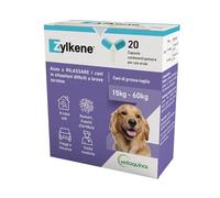 Zylkene Pienso Complementario | Perros de más de 15 kg | Relajante para situaciones incómodas | 20 Cápsulas de 450 MG