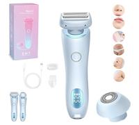 Zylla Smoothshave Razor, Zylla shave Razor, Smooth Shave Razor Womens Body Trimmer, Ipx7 Waterproof 2 in 1 Electric Shavers for Women, Wet and Dry Portable Trimmer with Removable Head (Blue)