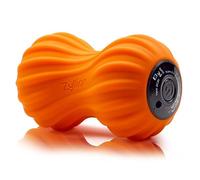 Zyllion Bola de masaje de maní vibrante, rodillo muscular recargable para terapia de punto de activación, masaje de tejido profundo, liberación miofascial y recuperación deportiva (naranja)