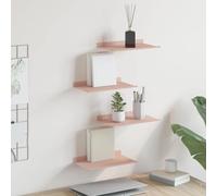 zylophax Estante Flotante Rosa de Acero Mate 30 x 18 x 2,5 cm 4 pcs para Pared, Organizador Modular para salón, Dormitorio, Oficina, Cocina, repisa para exhibir Libros, Plantas, Juguetes, Archivo