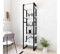 zylophax Estantería de Madera contrachapada Gris con 5 Niveles, Estructura metálica, 60x30x175 cm, Mueble Organizador para Libros, repisa Modular para salón, Dormitorio y Oficina