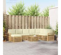 zylophax Juego de sofás de Madera de Acacia sólida para Exterior con diseño Modular, Conjunto Completo para jardín, terraza o Patio, Muebles Resistentes y cómodos para salón y hogar