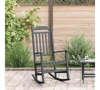 zylophax Mecedora de Resina Negra para jardín y terraza, 84 x 65 x 114 cm, con Respaldo ergonómico y reposabrazos, Ideal para Exteriores, Patio, balcón y Piscina, diseño Moderno y Resistente
