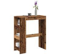 zylophax Mesa Alta con estantes Madera Envejecida 90x40x103,5 cm para Comedor Cocina Barra Isla con diseño rústico Vintage Industrial y Espacio de Almacenamiento Moderno