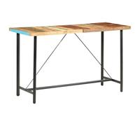 zylophax Mesa Alta de Cocina de Madera Maciza reciclada con Estructura de Acero 180x70x107 cm para Comedor, Barra, Isla, diseño Industrial y rústico en hogar Moderno