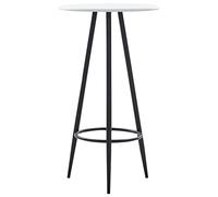 zylophax Mesa Alta de Cocina MDF Blanco con Patas Negras de Metal 60x107,5 cm para Comedor, Barra, Isla, diseño Moderno y Resistente, Ideal para hogar, terraza, salón o Estudio
