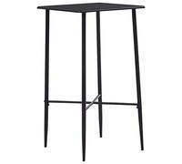 zylophax Mesa Alta de Cocina MDF Negro con Patas de Metal 60x60x111 cm para Comedor Barra Isla Moderna diseño Industrial y Espacio reducido hogar terraza salón