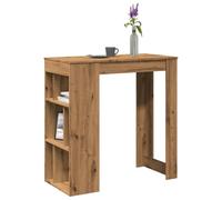 zylophax Mesa Alta Madera de ingeniería Roble Artesanal con 6 estantes 102x50x103,5 cm para Comedor Cocina Barra Isla con diseño Moderno rústico y 70 kg Adaptable a Espacios