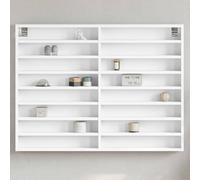 zylophax Vitrina de Madera de ingeniería Blanca 100x8,5x75 cm estantería Flotante Organizador Modular para salón Comedor Dormitorio con balda para exhibir Libros Plantas y Juguetes