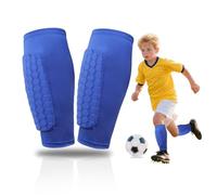Zyluniy 1 Pares Espinilleras Fútbol Niño Adultos Espinilleras de Fútbol Espinilleras Futbol Ski Protecciones de Fútbol Anticolisión Celular para Fútbol, Baloncesto, Voleibol, Escalada (Azul, S)