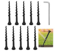 Zyluniy 10 Piezas Tornillos para Estación de Carga de Cortacésped Compatible con Husqvarna Automower 105 305 308, 13,7cm Tornillos Tierra Estacas para Robot Cortacésped,Clavos Soporte para Cortacésped