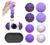 Zyluniy 8 Bolas magnéticas antiestrés para Adultos, Bolas de Sensor magnético como Juguetes sensoriales, Bolas de estrés con Funda de Silicona (Apto para Adultos o Personas a Partir de 14 años)