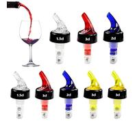 Zyluniy 8 Piezas Vertedor de Botellas, 1,5cl/2cl/3cl/4cl Dosificador Auto Pour Boquillas, Cónica Boquillas Anti-Goteo Dispensador para Vino tinto, Whisky, Licor fuerte y Vino amarillo