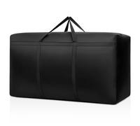 Zyluniy Bolsa de Almacenamiento para Cojines Jardín, 110x60x35 cm, Bolsa Organizadora Resistente al Agua, Bolsa Oxford Resistente, Anti-UV, Funda Protectora para Muebles de Jardín (Negro)