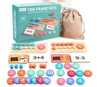 Zyluniy Juguete de Matemáticas de Madera para Aprender a Contar para Niños, Juego de Matematicos, Montessori Juguete Educativo para 2 3 4 5 6 Años, Regalo Navidad Cumpleaños para Niños y Niñas