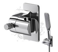 Zyluniy Soporte Ducha Soporte de Ducha Sin Taladrar, Soporte Alcachofa, Pared para Regulable 360°