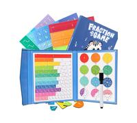 ZylYve Tarjetas Ábacos magnéticas para Aprender fracciones (Juego): Incluye Monedas y círculos de fracciones, así como Materiales