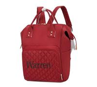ZYMECH Personalizada Bordado Dibujos Animados Bolsa Pañales Bolsa Mamá Bolsa Bebé Impermeable Gran Capacidad Mochila Multifuncional (Rosa)