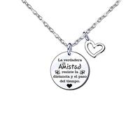 ZYMGUO Amistad Regalo Mejor Amigo Collares Joyería Familia Amistad Regalo para Tu Mejor Amiga Collares Acero Inoxidable Collares Regalos Mujer con la Letra (3)