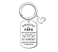 ZYMGUO Regalos Papá Llavero,Regalo del día del Padre Te Quiero,Regalos de Cumpleaños Papá Llavero (2)